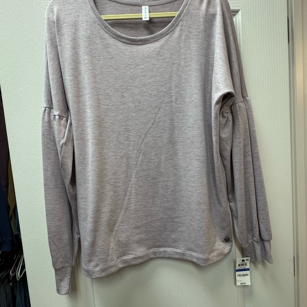 Ideology Light Gray Long Sleeve Top